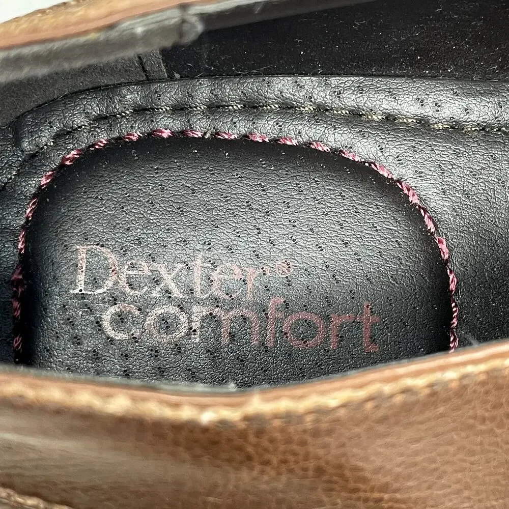 Dexter Comfort Brown Faux Leather Wingtip Oxfords Mens Size 12
